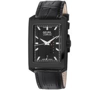 Manhattanhenge, Swiss Automatic Watch, Black Dial, Hand made Italian leather, and Sapphire Crystal Gevril Black One Size