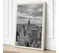 Manhattan's Skyline Vintage Canvas Wall Art Print 18x12 Inch