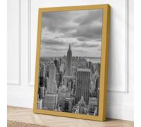 Manhattan's Skyline Vintage Canvas Wall Art Print 18x12 Inch