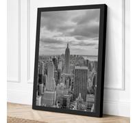 Manhattan's Skyline Vintage Canvas Wall Art Print 24x16 Inch