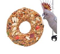 manhegari Bird Treats - Toys For Parakeets - Grain Teether Donut Shape Foraging Enrichment For Aviary Lovebirds And Parakeets Activity Play