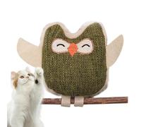 manhegari Cat Chew Toys | Cat Chew Toy Feather Catnip Balls | Interactive Pet Supplies Oral Health, Teeth Cleaning Owl Doll Ball for All Breeds Boredom & Enrichment Play