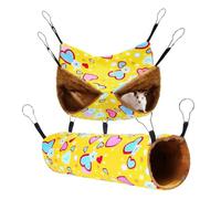 manhegari Chinchilla Hammock, Squirrel Hammock | Cozy Bed for Tiny Breed Pet Cage Home Hedgehog Small Animal Mice Living Room Playground Enrichment