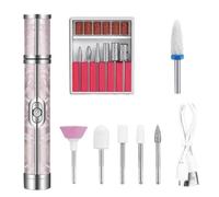 manhegari Manicure Drill - Electric Nail Drill Machine - USB Rechargeable Low Noise Manicure Accessories, Hand Fingernail Tools for Women Teens Girls