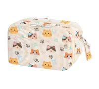 manhegari Pencil Pouch Cute - Toiletry Bag with Compartments - Portable Toiletry Pouch for Desk Office Classroom College Art Class Work Meetings Travelers Teachers Journal Keepers Artists