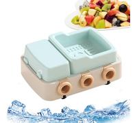 manhegari Silicone Ice Pop Molds, Cartoon Easy Release Reusable Mould with Lid, Homemade Pop Maker Freezer Mold, for Fruit Lollipop Pudding Yogurt Candy Chocolate