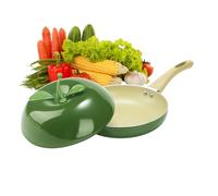 manhegari Small Pots for Cooking,Vegetable Fruit Sauce Pot | Stewing Pan with Lid | for Kitchen Stove Induction Cooktop Soup Boil Milk Cooking Frying Simmering