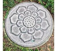 Manhole Cover and Frame, Well Covers for Yard Decorative, Sandstone Stepping Stones Outdoor with Hook Hole for Yard, Lawn, Pavement(70 cm/28 in)