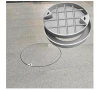 Manhole Cover,Customizable Round Stainless Steel Manhole Cover for Grass, Embedded Inspection Cover & Frame for Yard, Driveway, Pavement - Durable D30cm (11.8in) Design