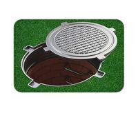 Manhole Cover Door Mat - 3D Visual Traps Door Mat Welcome Rug | Anti-Slip Rubber Back Floor Rug, Traps for Entryway Front Porch