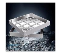 Manhole Cover,Heavy Duty 304 Stainless Steel Invisible Manhole Cover, Square Drainage Access, Embedded for Yard, Parking Lot, Septic Tank, 50x50cm (19.7"x19.7")