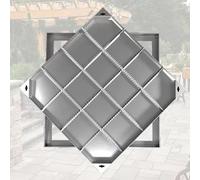 Manhole Cover, Heavy Duty Stainless Steel Inspection Lid, Recessed Square Design for Sewage Basin and Septic Tank, Durable Metal Lid for Patios and Gardens