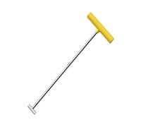 Manhole Cover Hook Lifter with Yellow Handle, Heavy-Duty T- Style Lids Pullers for Drain Cover/Grates/Shutter Doors, Non-Slip Moving Lifting and Pulling Tool(Dia8mm,48cm/18.8'')