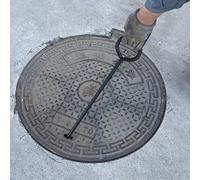 Manhole Cover Lifting Keys, Outdoor Hook Tool for Easy Lifting | Durable Manhole Cover Hook Tool for Easy Lifting and Pulling, Perfect for Outdoor Septic Tank and Storm Drain Maintenance
