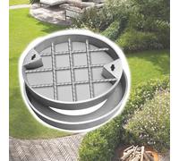 Manhole Cover, Stainless Steel, Reinforced for Concrete Wells, Durable for Urban Sidewalks and Pavement