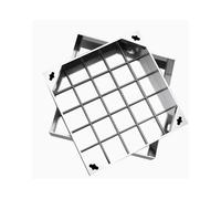 Manhole covers, Square Septic Tank Lid With Base，Stainless Steel Highly Practical(40 * 40 * 8cm/15.7 * 15.7 * 3.14in)