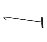 Manhole Hook Tool Iron Pry Bar for Drain Cover Grates Portable Lifting Hook for Septic Tank Lids Fits 10/12mm Essential Drain Maintenance Tool