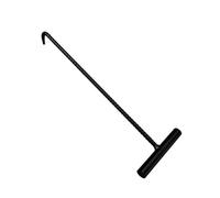 Manhole Hook Tool, Metal, Drain Cover Grates Pry Bar, 1mm/12mm, Utility Single Hook, J Shape, for Covers, Storm Drains, Septic Tank Lids(80 * 15.5 * 1cm)