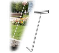 Manhole Lifting Key with SharpBlunt Hook 70CM Drain Cover Lifting Tool for Easy Manhole Access & Inllat Slide Blunt Design