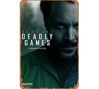 Manhunt Deadly Games (Richard Jewell, Jack Hutson) TV Show Poster Tin Sign Film Movie Cinema Theater 8 x 12 Inches - Vintage Metal Tin Sign for Home Bar Pub Garage Decor Gifts