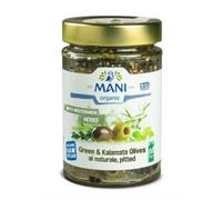 Mani Organic Olives al Naturale Pitted with Mediterranean Herbs 175g