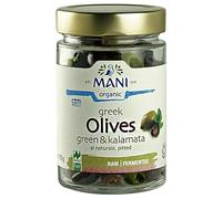Mani Organic Pitted Kalamata & Green Olives Al Naturale 175 g