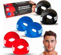 ManiBoom Jaw Exerciser 3 Levels (15-25 kg) - Silicone Front Jawliner for Face and Neck Toning - Jaw Exerciser with Cases