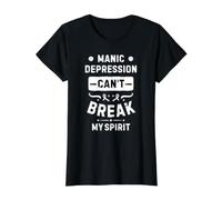 Manic Depression Can't Break My Spirit Value Graphic T-Shirt, Women, Black, L