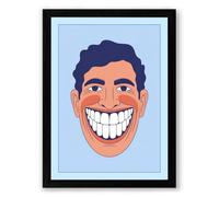 Manic Grin Modern Framed Wall Art Print A2 (59.4×42cm) Black, Wall Decor for Living Room, Bedroom, Office & Home, Ready to Hang, Art Gift