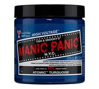 Manic Panic Big Pot Classic Atomic Turquoise Semi-Permanent Dye (236ml) | Bright Blue Green Hair Dye for Women & Men That Lasts 4-6 Weeks - Vegan & Developer-Free - Create Custom Shades