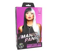 Manic Panic Raven Virgin Downtown Diva Wig - black and white color wig