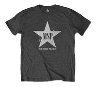 Manic Street Preachers T Shirt Classic Distressed Star Official Charcoal Grey L
