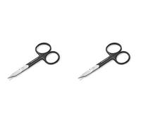 Manicare Black Nail Scissors, Precision Blades, Quality Surgical Grade Japanese Stainless Steel, Home and Professional Trimming of Nails, Long Lasting Sharp Scissors for Manicure and Pedicure