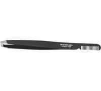 Manicare Brow Comb Tweezers, Surgical Grade Stainless Steel, Precision Tweezer with Integrated Comb for Perfect Eyebrow Grooming