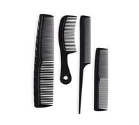 Manicare Family Combs, Pack of 4 Hair Combs, Tail Comb, Pocket Comb, Detangling Comb And Cutting Comb, For All Hair Types And Lengths, Anti-Static, Professional Salon Hairdressing, Barber, Hair Brush