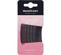 Manicare Kirbigrips Black 5cm, Pack Of 24 Waved Bobby Pins, Grips For Styling, Buns, Updo’s, Strong, Secure, Durable, All Hair Types And Lengths, Thick, Curly, Weddings, Prom Hair, Hairdressing Salon