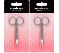Manicare Nail Scissors, Professional Japanese Stainless Steel, Sharp Straight Tips, Trims Nails, Cuticles and Dead Skin, Beauty Scissors for Trimming Eyebrows, Nose Hair, Fingernails and Toenails