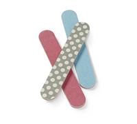 Manicare Pack of 3 Small Cushioned Emery Boards, Nail Files For Shaping Artificial And Natural Nails, Double Sided Medium Grit, Durable, For At Home DIY Salon Professional Manicure Or Pedicure