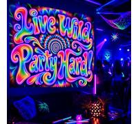 Manicer Blacklight Live Wild Party Hard Tapestry, 29.5" x 39.4"