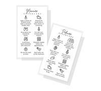 Manicure and Pedicure Aftercare Client Instruction Cards Nail Salon | 50 pk | Matches Loyalty Discount with care removal instructions for Nail Tech to handout clients desk 2x3.5” Minimalist