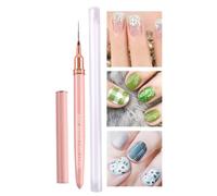 Manicure Brushes Fine Drawing, Copper Tube Pen Bucket, Metal Pen Cover | Manicure Design Brushes for Gel Lacquer for Manicure Design, French Manicure Lines, Accurate Striping, DIY Fine Detailing,