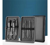 Manicure Cutters Nail Clipper Set Household Stainless Steel Ear Spoon Nail Clippers Pedicure Nail Scis,Red inner7ps