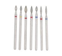 Manicure Drill Bit, Professional Nail Drill Bits Set Multi Functional Tungsten Steel Manicure Grinding Heads for Nail Art Enthusiasts and Salons 7 Pieces (NO.04)