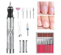 Manicure Drill | Electric Nail Drill Machine,USB Rechargeable Low Noise Manicure Accessories, Hand Fingernail Tools for Women Teens Girls