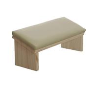 Manicure Hand Rest - PU Leather Wooden, Ergonomic Bevel Design, Soft Cushioned Arm Support With Anti-Slip Bottom | Professional Tool for Salon Table Nail Studio