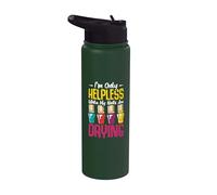 Manicure I'm Only Helpless - Nail Technician Nail Polish Stainless Steel Insulated Water Bottle