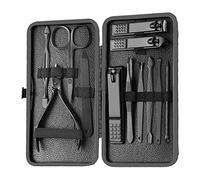 Manicure Nail Clipper Set Nail File Sharp Ear Spoon Fingernail Toenail 12 Pieces