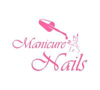 Manicure Nails Logo Wall Vinyl Decal Nail Art Decor for Beauty Salon Nails Studio Shop Removable Vinyl Window Sticker Extra Large - 58x84cm