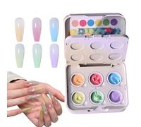 Manicure Painting Gel - Six Shade polishs Bundle, Cosmetic Finger Enamel, Vibrant Studio Varnish, Beginner DIY Tint | Gloss Fingertip Decoration For Ceremonies Holidays Cushion Performances
