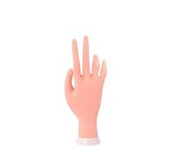 Manicure Practice Hands and Fingers Nail Hand Practice Model Right Hand Flexible Movable Soft Plastic Hand for Fake Nail Art Starter Training Left hand Flexible